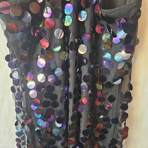 H&M Divided Superstar Black Dress with Iridescent Sequins - Picture 5 of 7